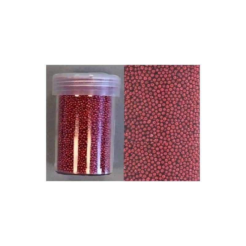 Mini pearls (holeless) Caviar Beads 0,8-1,0mm red 22 gram