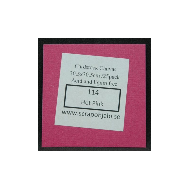 Scrap & Hjälp Cardstock Hot Pink 12"x12" 25 pack eller styckvis SoH114