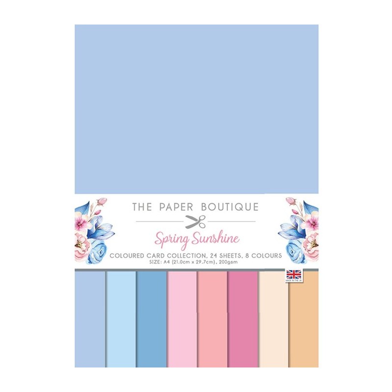The Paper Boutique  Spring sunshine A4 coloured card collection