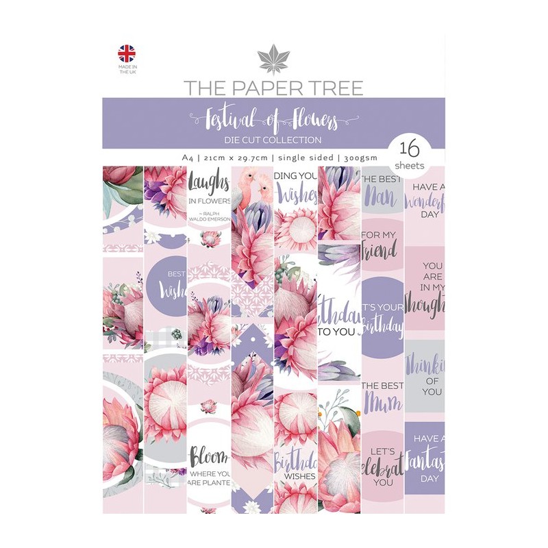 The Paper Tree • A festival of flowers A4 die cut sheets