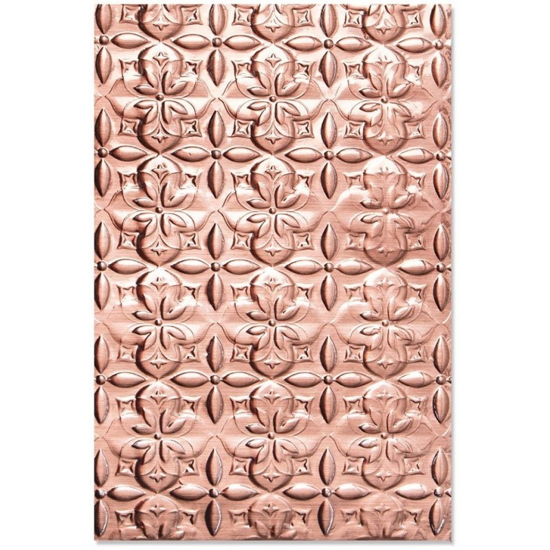 SIZZIX 3-D Textured EMBOSSINGFOLDER A6 Adorned Tile