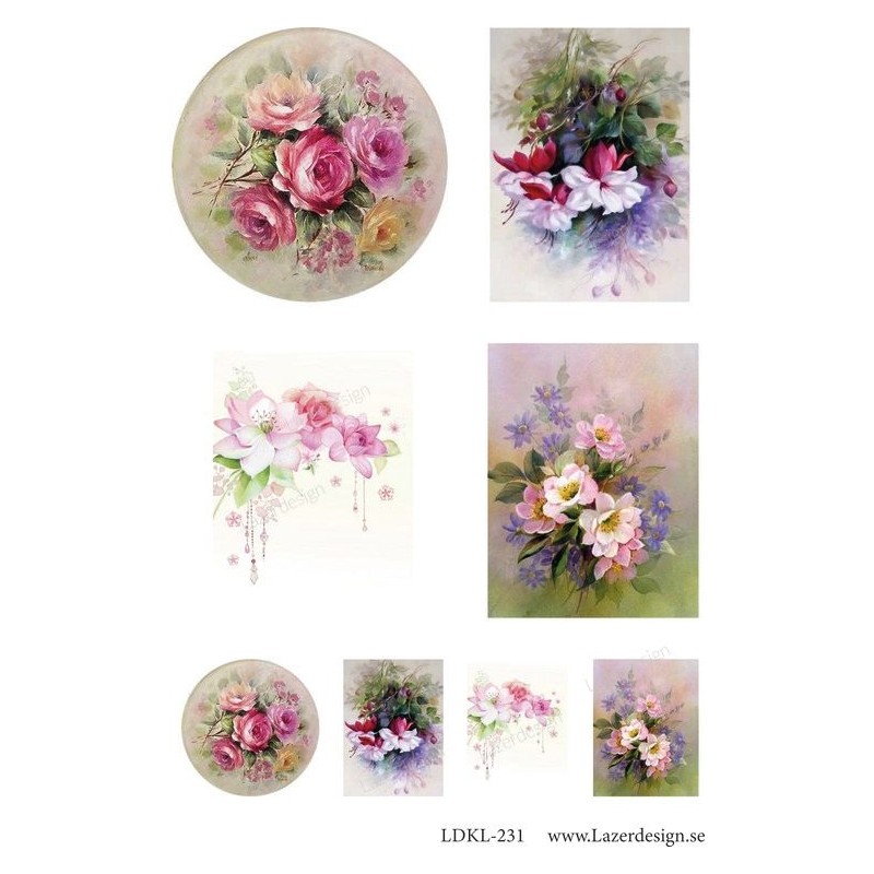 Lazer Design KlippArk "Blommor" A4