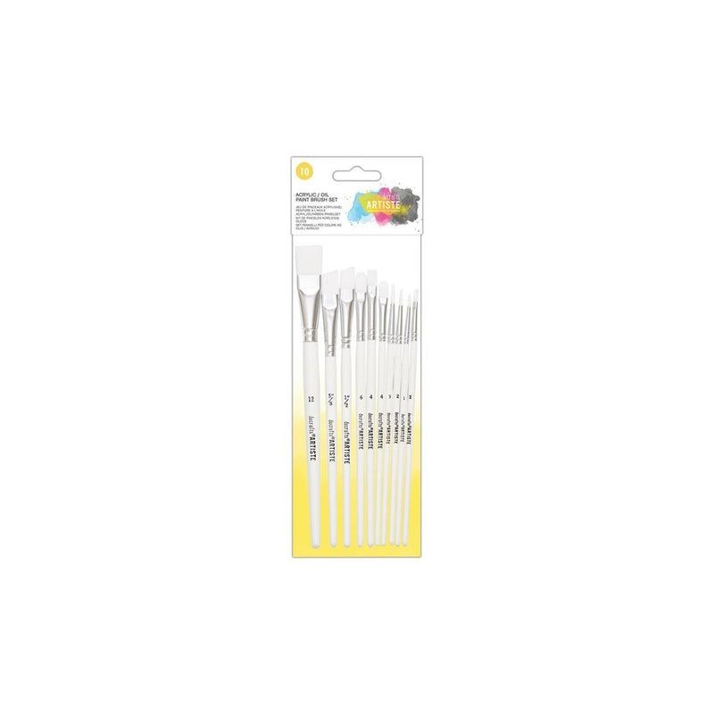 Artiste Penslar  "Acrylic / Oil Paint Brush - 10 pcs"