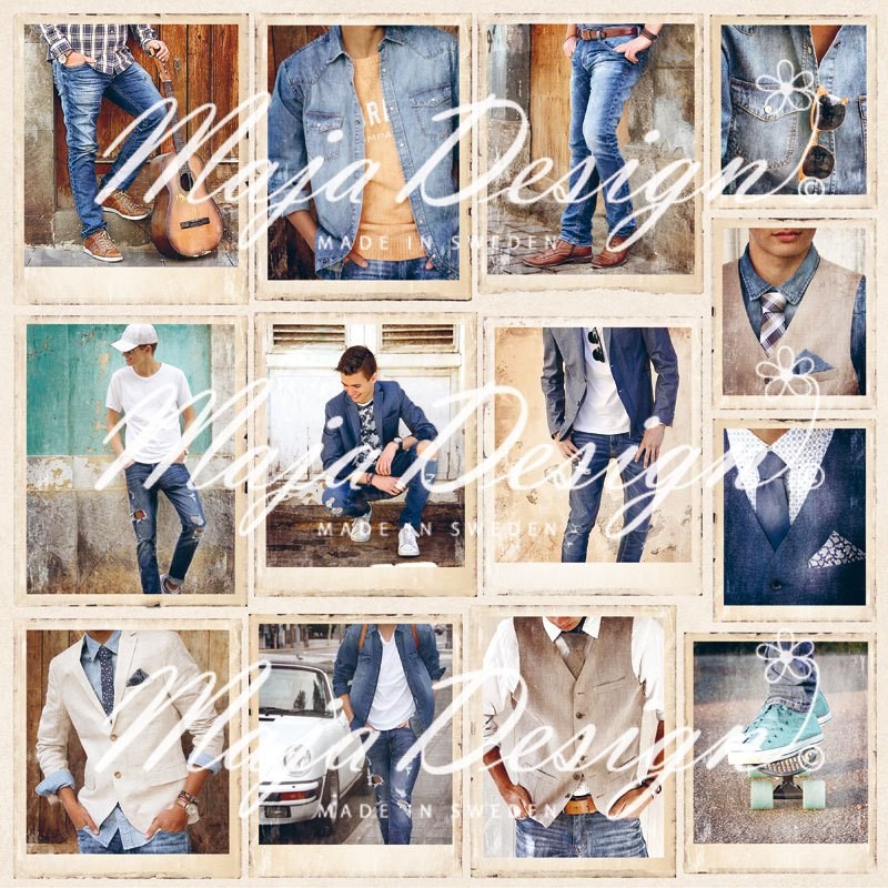 Maja Design 1 ark DENIM & FRIENDS Snapshots Guys in Jeans