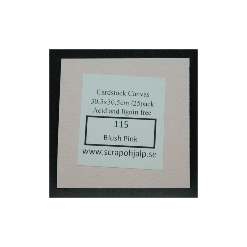 Scrap & Hjälp Cardstock Blush Pink 12"x12" 25 pack eller styckvis SoH115