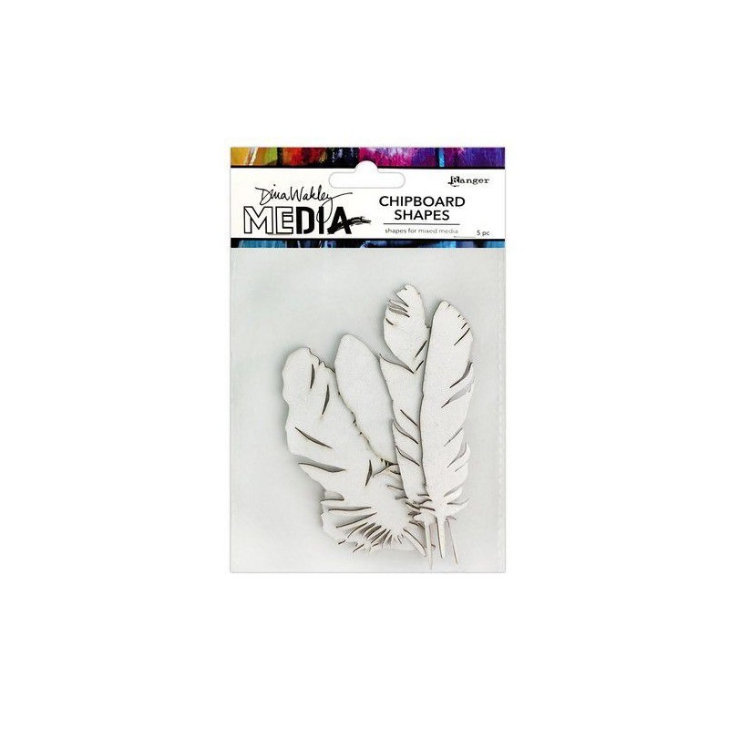 Ranger Dina Wakley MEdia Chipboard Shapes Feathers  Dina Wakley
