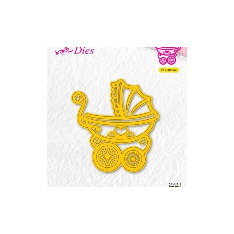 Nellie`s Choice Shape Die - Pram 75x80mm