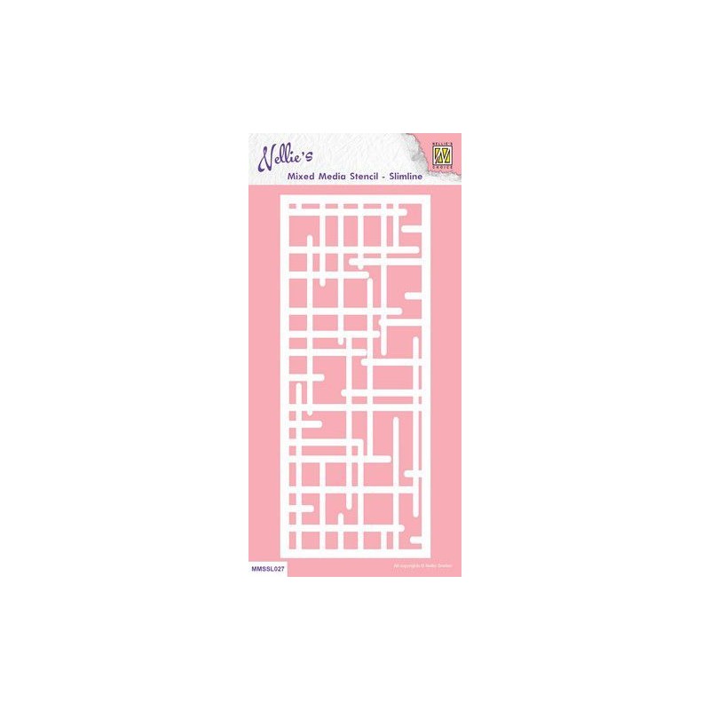 Nellie`s Choice Mixed Media Stencils slimline Labyrinth 85x205mm