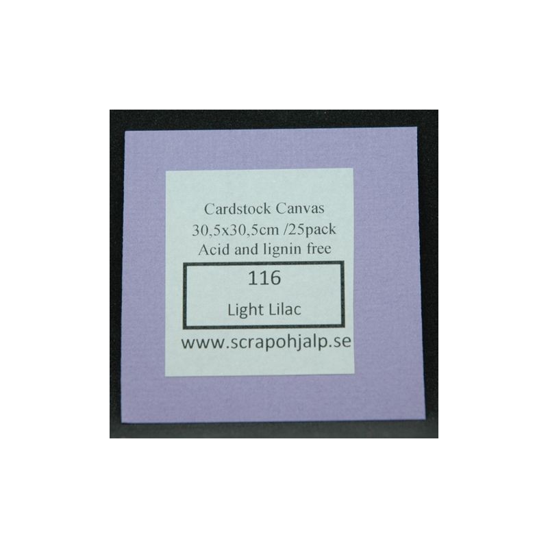 Scrap & Hjälp Cardstock Light Lilac 12"x12"