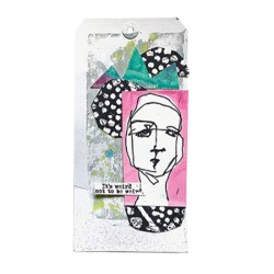 Ranger Dina Wakley Media 8 "White" tags 50pcs