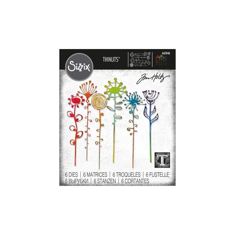 SIZZIX/TIM HOLTZ THINLITS DIE "Artsy Stems"