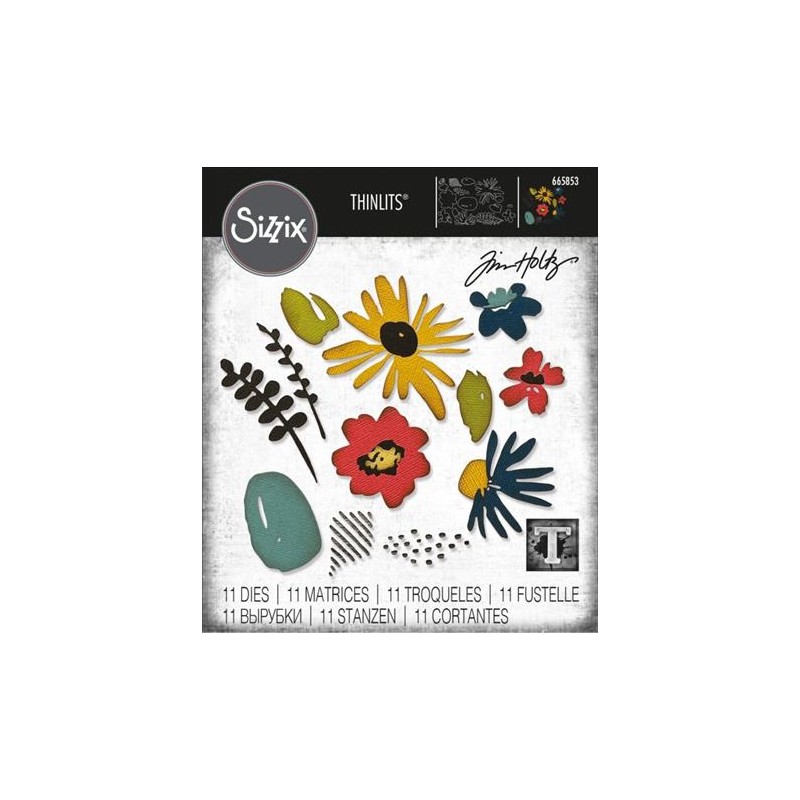 SIZZIX/TIM HOLTZ THINLITS DIE "Modern Floristry"