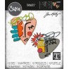 SIZZIX/TIM HOLTZ THINLITS DIE "Abstract Faces"