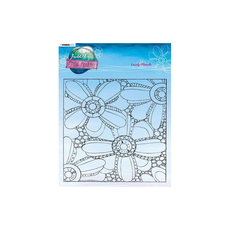 Studio Light Clear Stamp Just Lou Mindful Moodling nr.193  203x203mm