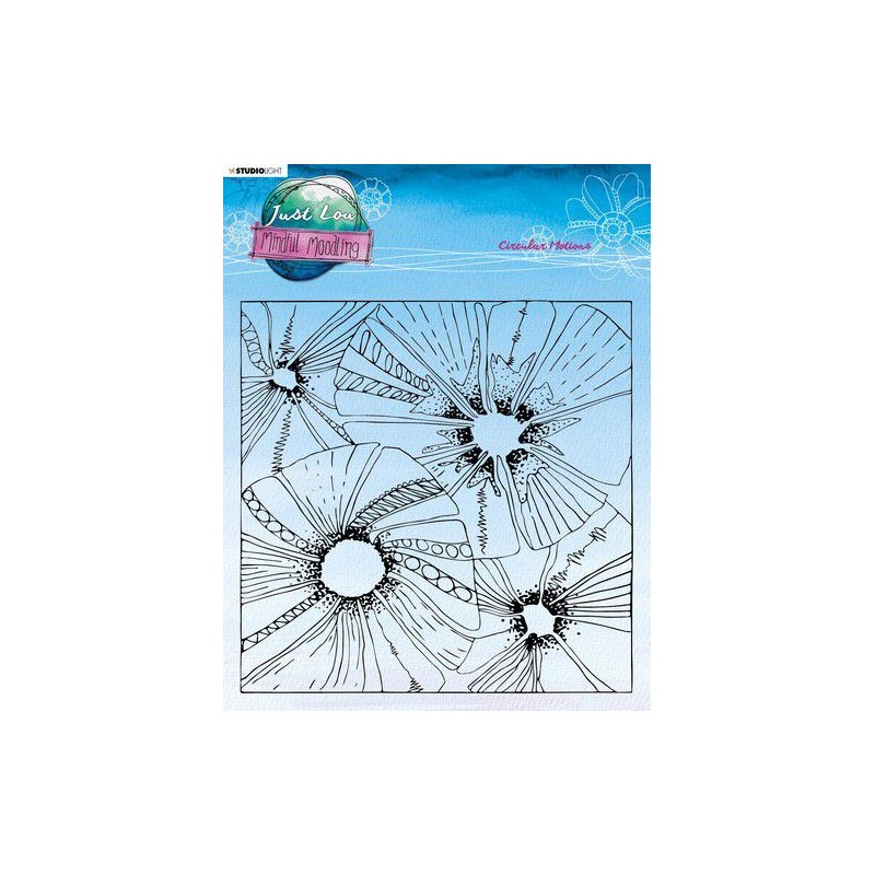 Studio Light Clear Stamp Just Lou Mindful Moodling nr.190  203x203mm