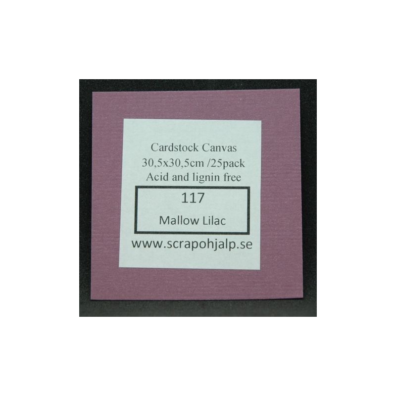 Scrap & Hjälp Cardstock Mallow Lilac 12"x12" 25 pack eller styckvis SoH117