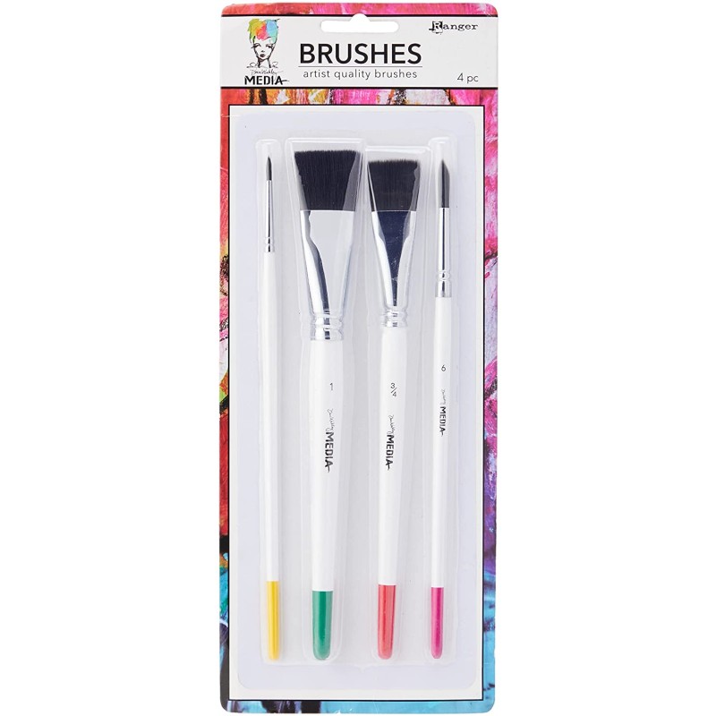 Ranger Penslar Dina Wakley media brushes 4pcs