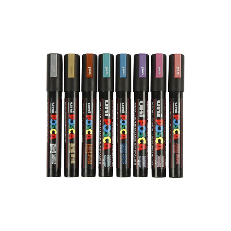 Posca Marker 8 st PC5M Metallic color Pennor 8METAL09