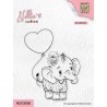 Nellie Snellen Clearstamp "Elephant with heart balloon"