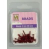 Nellie`s Choice Floral brads Christmas Red 3mm 40 PC