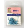 Nellie`s Choice Floral brads Baby blue 3mm 40 PC