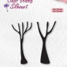 Nellie`s Choice Clearstempel - Silhouette - Crowns of tree 4  25x54mm
