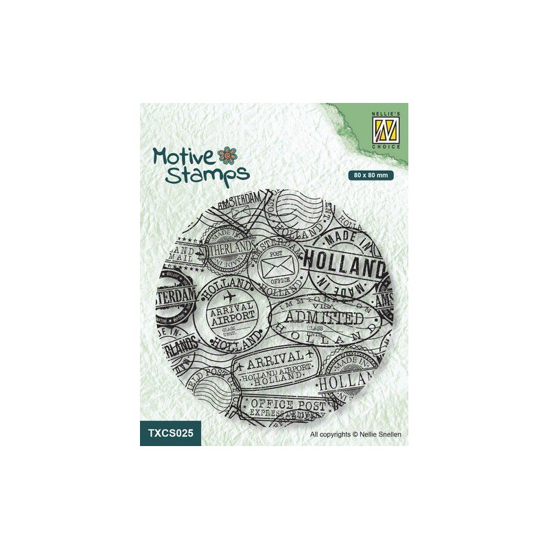 Nellie`s Choice Clearstamp - Texture - Postmarks  80x80mm