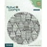 Nellie`s Choice Clearstamp - Texture - Dancing houses  80x80mm