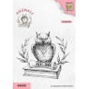 Nellie`s Choice Clearstamp - Owl on a Book  73x65mm