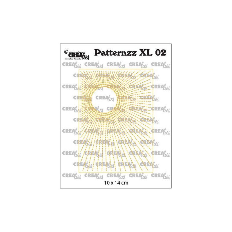 Crealies Patternzz XL Stitched sun  10x14cm
