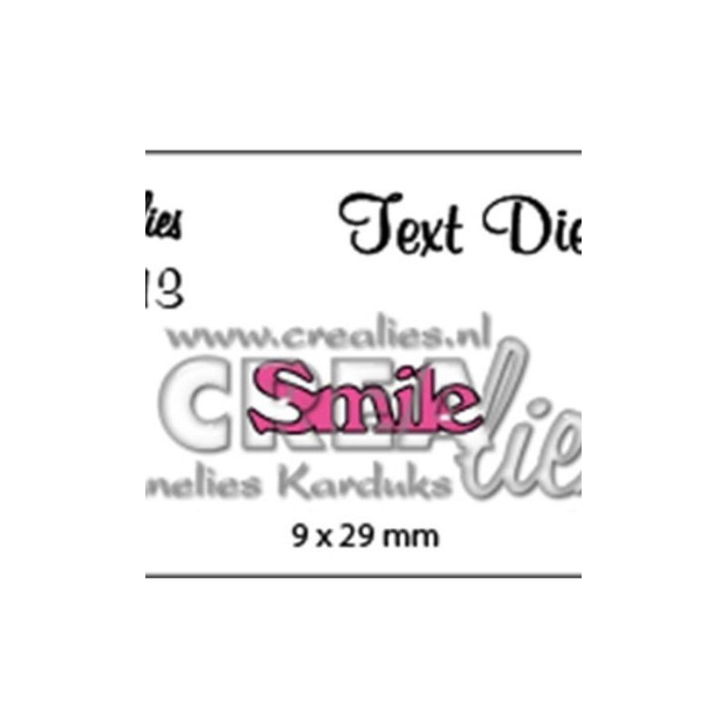 Crealies Cutting die English text no.13 "Smile"