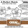 Crealies A perfect match stamps Flowers bouquet B  29x28mm