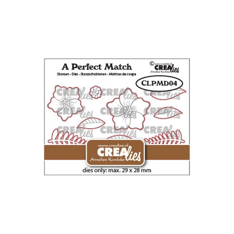 Crealies A perfect match Dies Mix Flowers bouquet B  29x28mm
