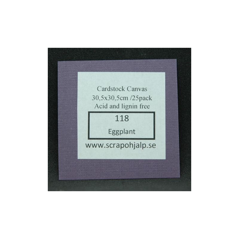 Scrap & Hjälp Cardstock Eggplant 12"x12" 25 pack eller styckvis SoH118