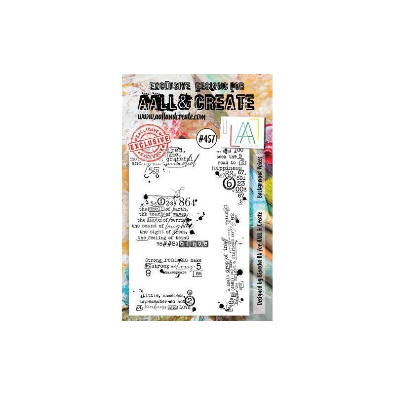 AALL & Create Stamp Background Voices  15x10cm Bipasha BK