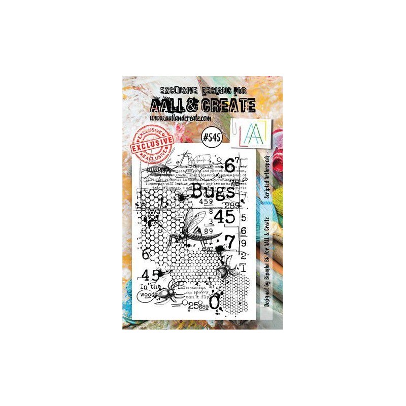 AALL & Create Stamp Scripted Arthropods  7,3x10,25cm  nr.545 Bipasha BK