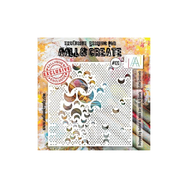 AALL & Create Stencil Lotza Crescentz  15x15cm nr.123 Autour de Mwa
