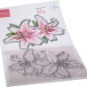 Marianne D Clear Stamp & Die set Tinys Flower - Lily  120x205mm
