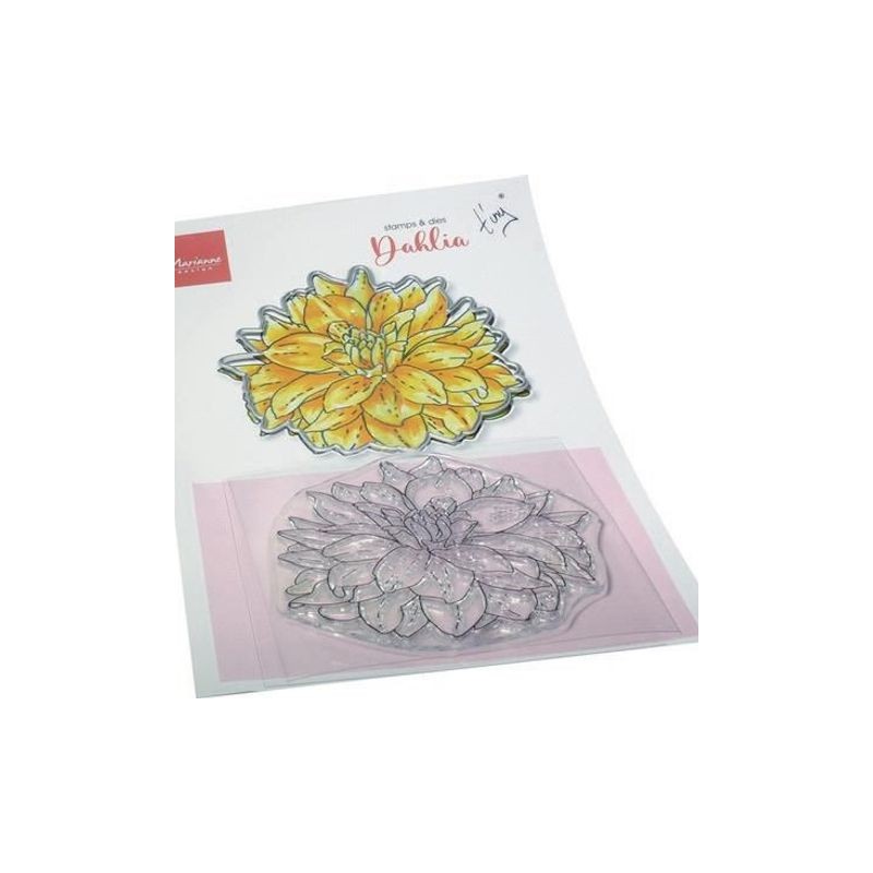Marianne D Clear Stamp & Die set Tinys Flower - Dahlia  120x205mm