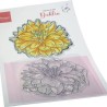 Marianne D Clear Stamp & Die set Tinys Flower - Dahlia  120x205mm