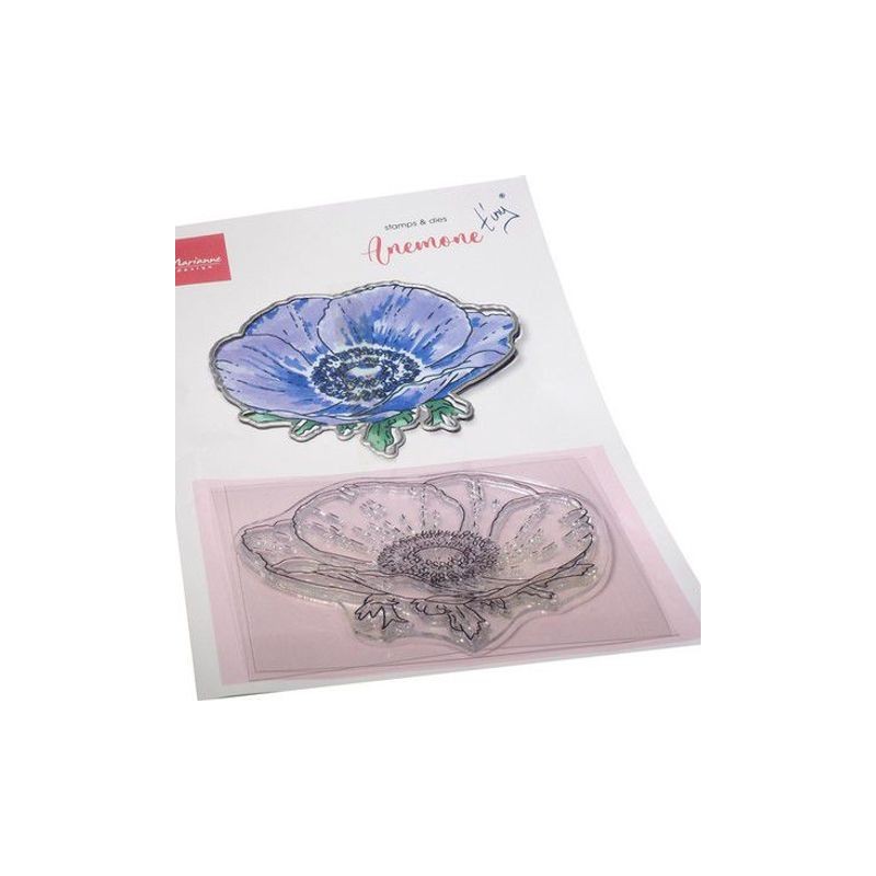 Marianne D Clear Stamp & Die set Tinys Flower - Anemone 120x205mm