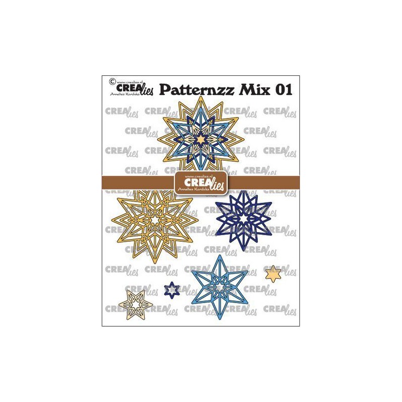 Crealies Patternzz Mix Rosette Starlight  66x66mm