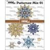 Crealies Patternzz Mix Rosette Starlight  66x66mm