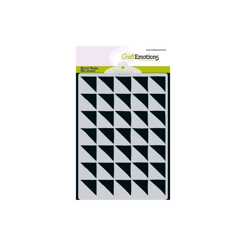 CraftEmotions MM Mix stencil design triangle 90 degrees A6