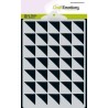 CraftEmotions MM Mix stencil design triangle 90 degrees A6