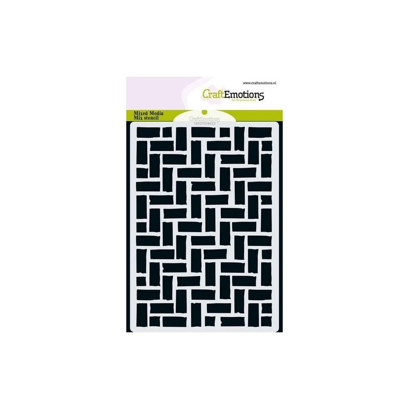 CraftEmotions MM Mix stencil design stones in herringbone A6