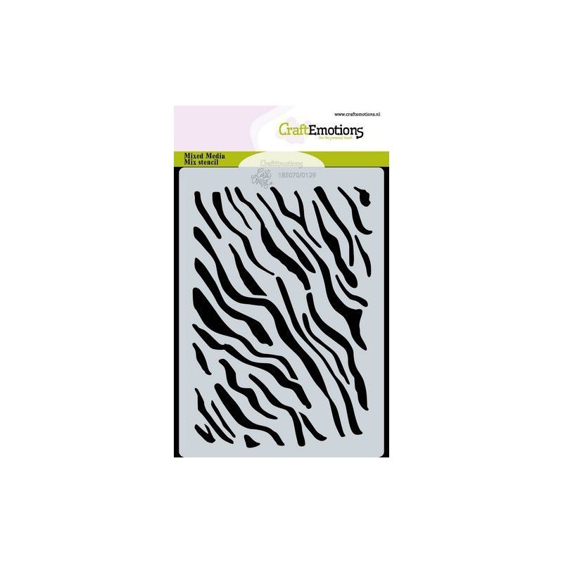 CraftEmotions A6 Mask stencil tiger-zebra print Carla Creaties