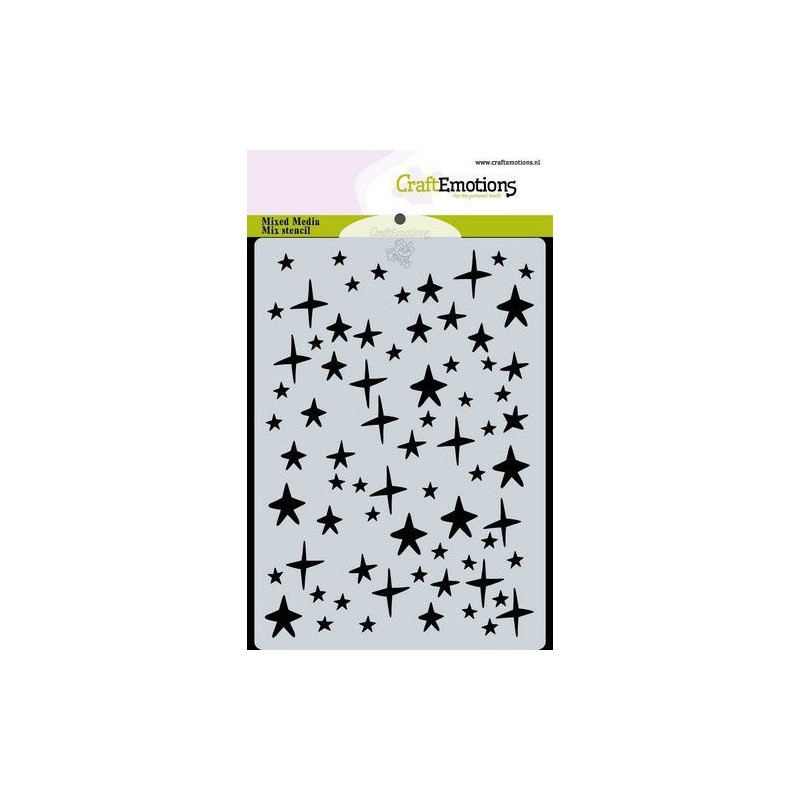 CraftEmotions A6 Mask stencil stars sky  Carla Creaties