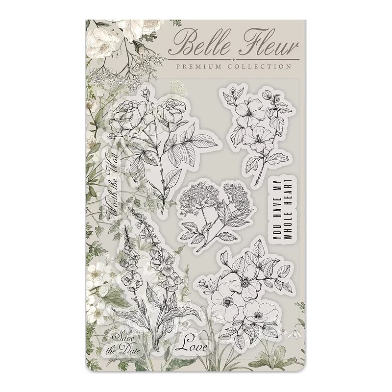 Craft Consortium Belle Fleur - Polymer Stamp Set A5 CCSTMP075