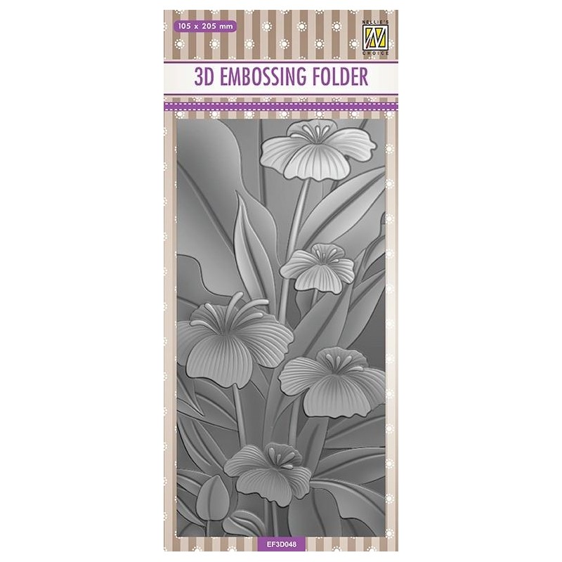 Nellies Choice 3D Emb. folder - Exotic Flower Frame 150x150mm